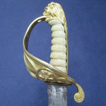 British 1827 Pattern Naval Flag Officers Sword with Andrea Ferrara Broadsword Blade 4